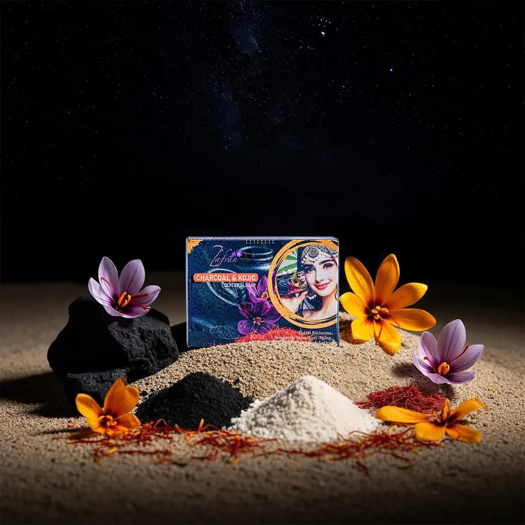 Zafran charcoal & kojic Soap